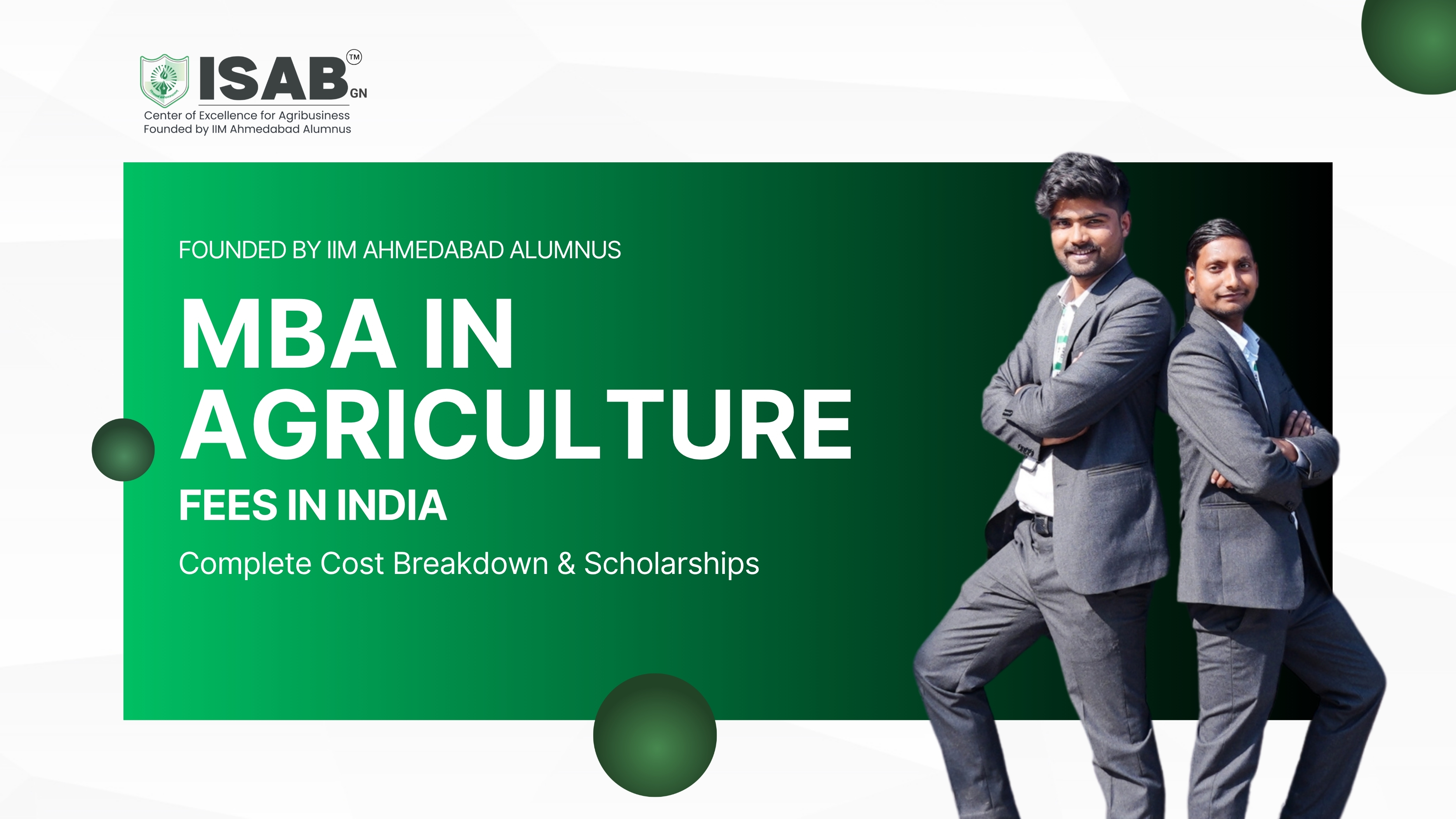 Blog Topic-  MBA in Agriculture Fees in India: Complete Cost Breakdown & Scholarships